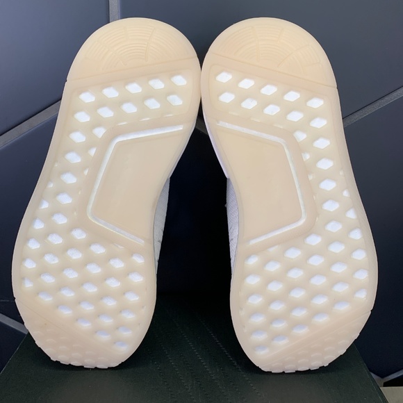 Womens Adidas NMD R1 STLT PK White Orange Sneaker - Picture 5 of 5